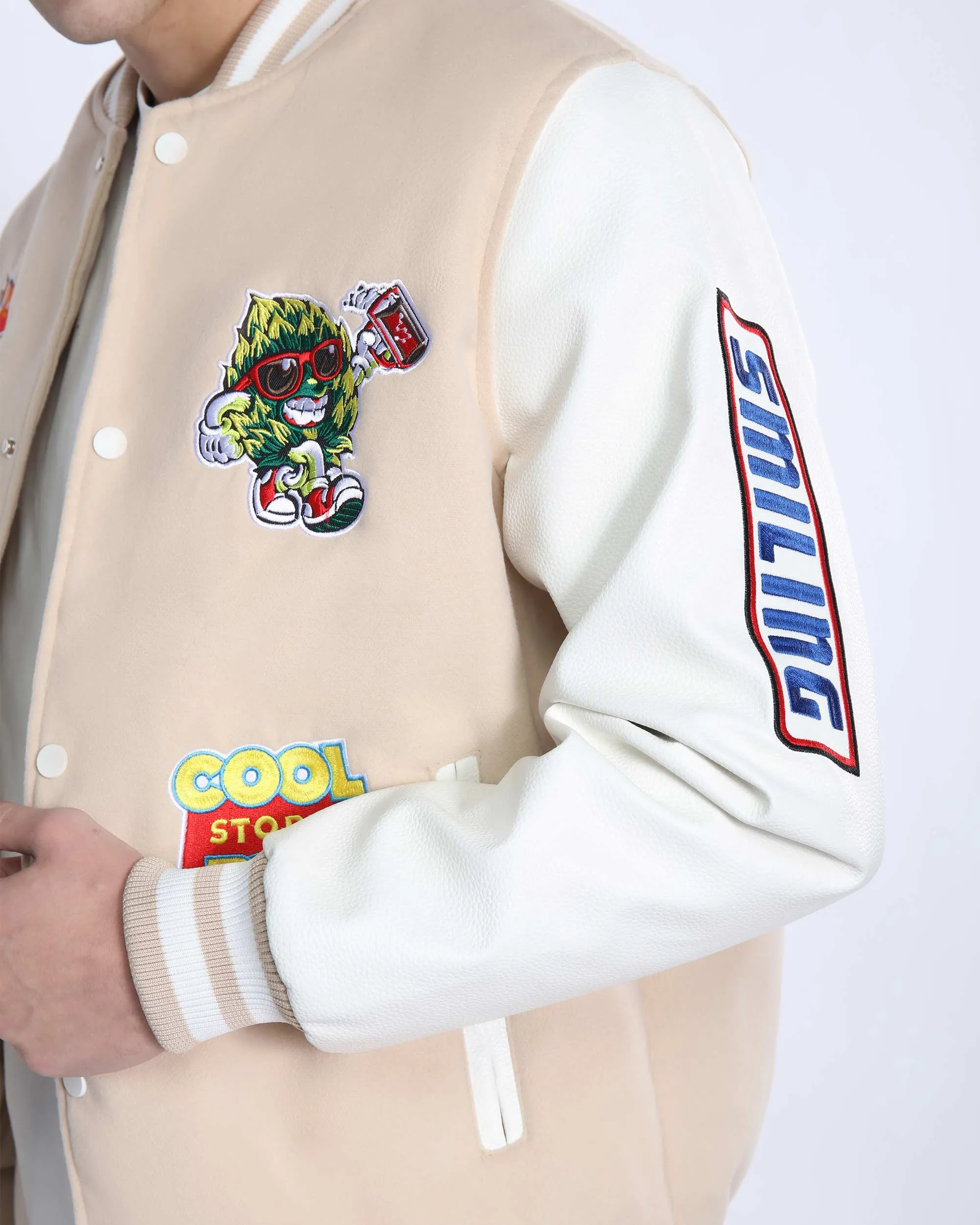 Vintage Baseball Jacket with Patches