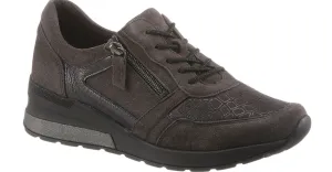 Waldlaufer Women's H-Clara Soft Sneaker Carbon