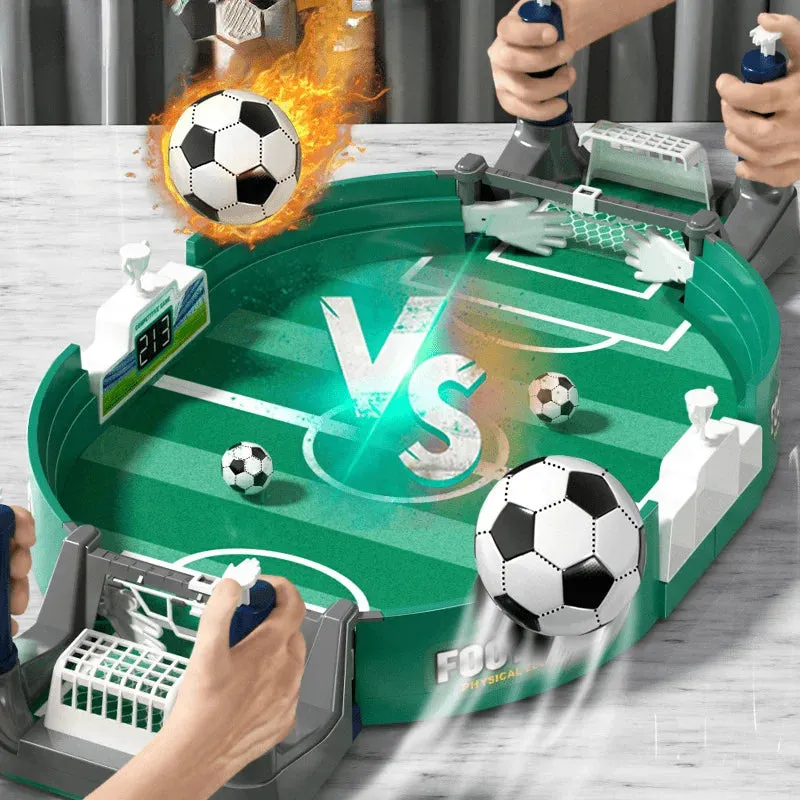 Yeknu Interactive Table Soccer Game,Plastic Football Battle Set with 4 Balls, Manual Play for Party Fun,Ideal Educational Toy Gift